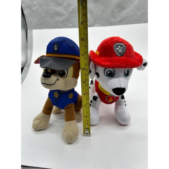 Nickelodeon Spin Master 2016 Chase & Marshal Paw Patrol 8" Plush Stuffed Animals - Picture 11 of 12